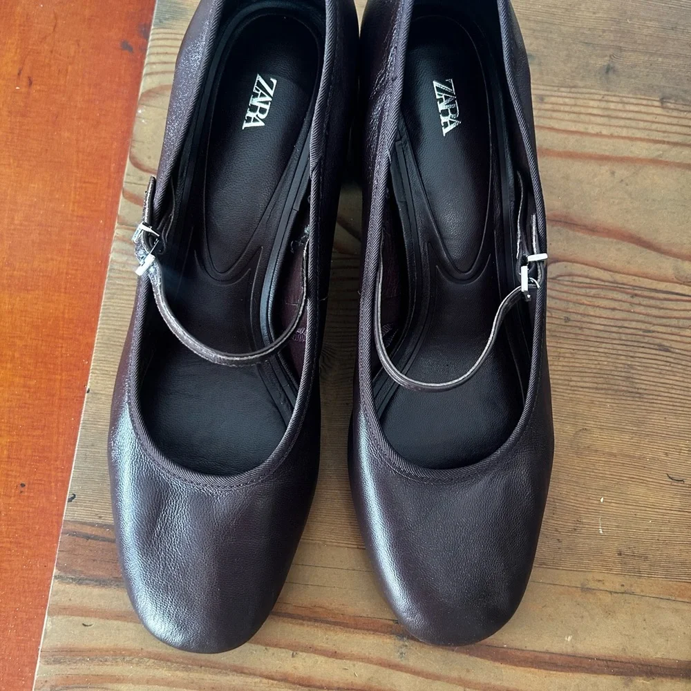 Zara Dark Brown Women's Heels - Picture 2 of 7